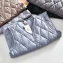 纯色百搭菱形格保暖棉马甲 秋冬外贸男士 高性价比 轻盈绗缝夹棉