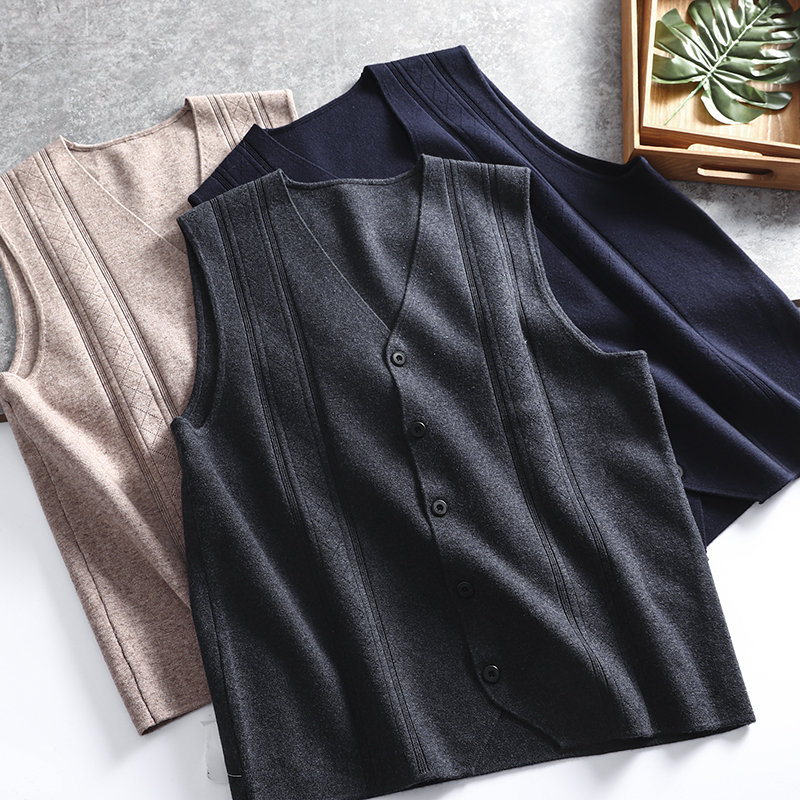 休闲无袖背心毛衣背心传写