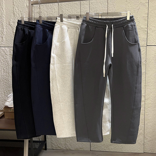 休闲运动宽松直筒太空棉卫裤 小众设计师线 男士 秋季 新疆精梳棉