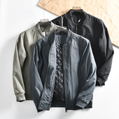 棒球领防风绗棉时尚 秋冬男士 夹棉夹克棉衣 斜纹肌理 轻奢高端