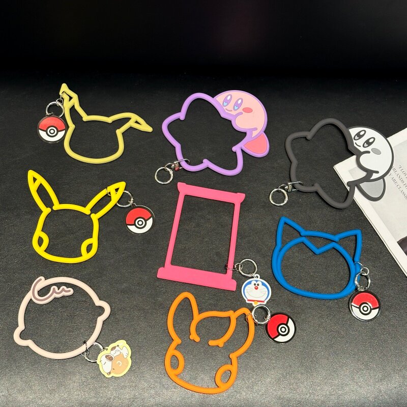 卡通硅胶亲肤手环手机挂绳挂饰手环钥匙扣手腕通用卡通可爱防丢