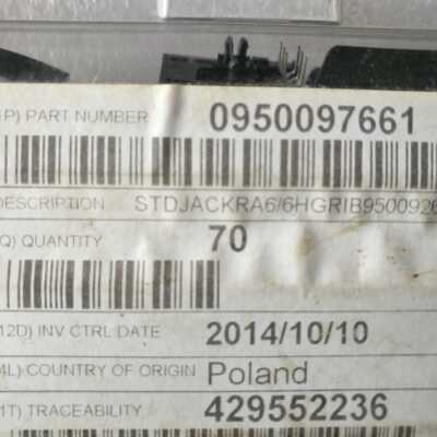 95009-7661 0950097661 950097661 MOLEX连接器RJ45 无屏蔽 6P6C