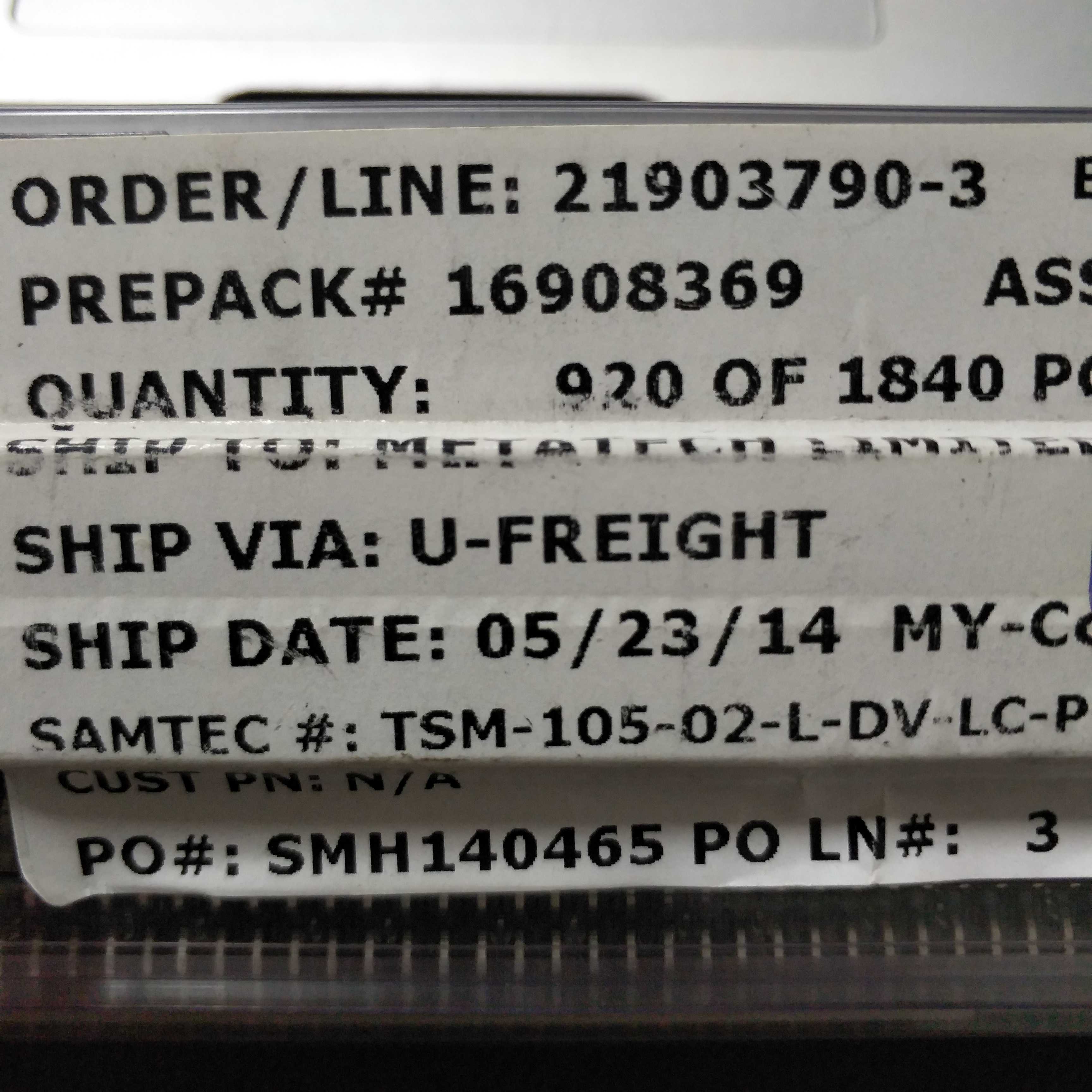 TSM-105-02-L-DV-LC-P SAMTEC连接器 2.54mm 2*5贴片