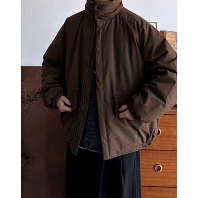 日系复古工装棉服男冬季宽松立领