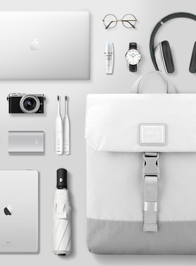 双肩电脑包14寸女手提笔记本适用苹果MacBook Pro13.3air联想surface小米小清新ins风大容量帆布16寸学生背包