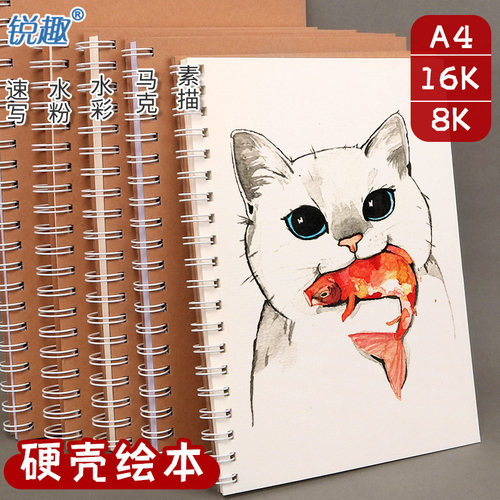 马克笔画空白线圈素描速写