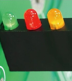 黑色方形LED灯座指示灯座发光二极管直插间隔柱套管固定1/2/3/4孔