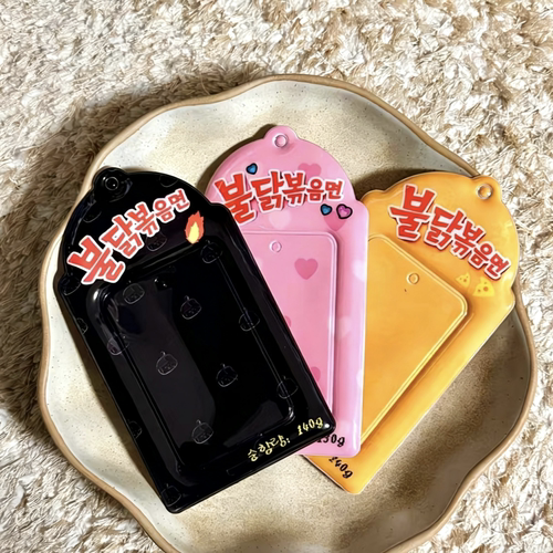 新款韩系火鸡面创意三寸追星爱豆小卡收纳背包展示ins挂件PVC卡套