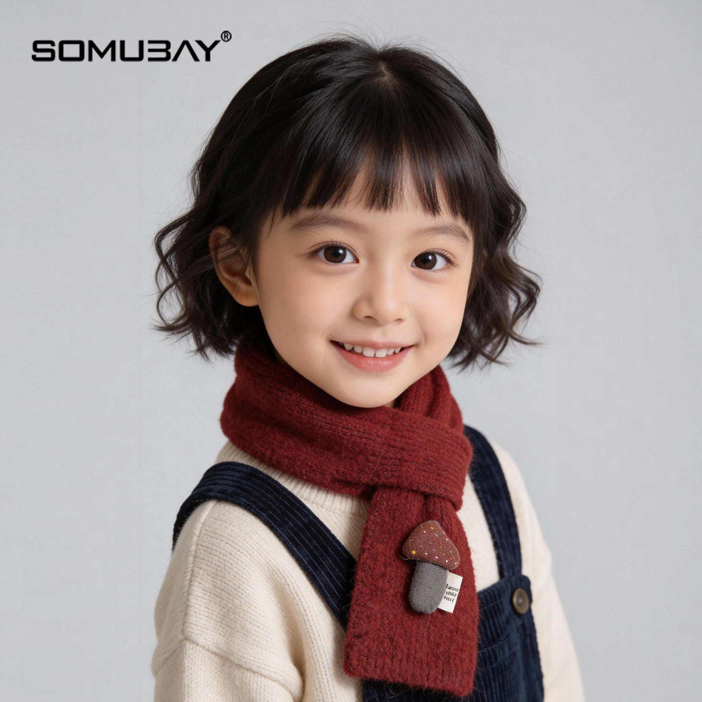 女童针织红色围巾保暖儿童男童围脖交叉护颈宝宝围巾秋冬韩版可爱,童装/婴儿装/亲子装,围巾,淘宝优惠券,粉丝福利购,淘宝优惠卷