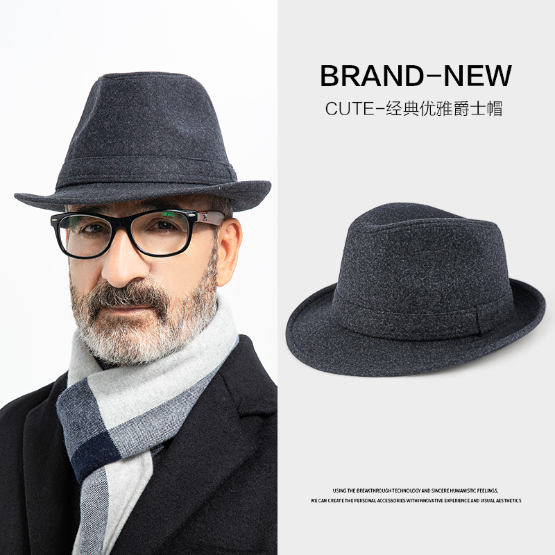 中老年人秋冬礼帽男爷爷上海滩帽