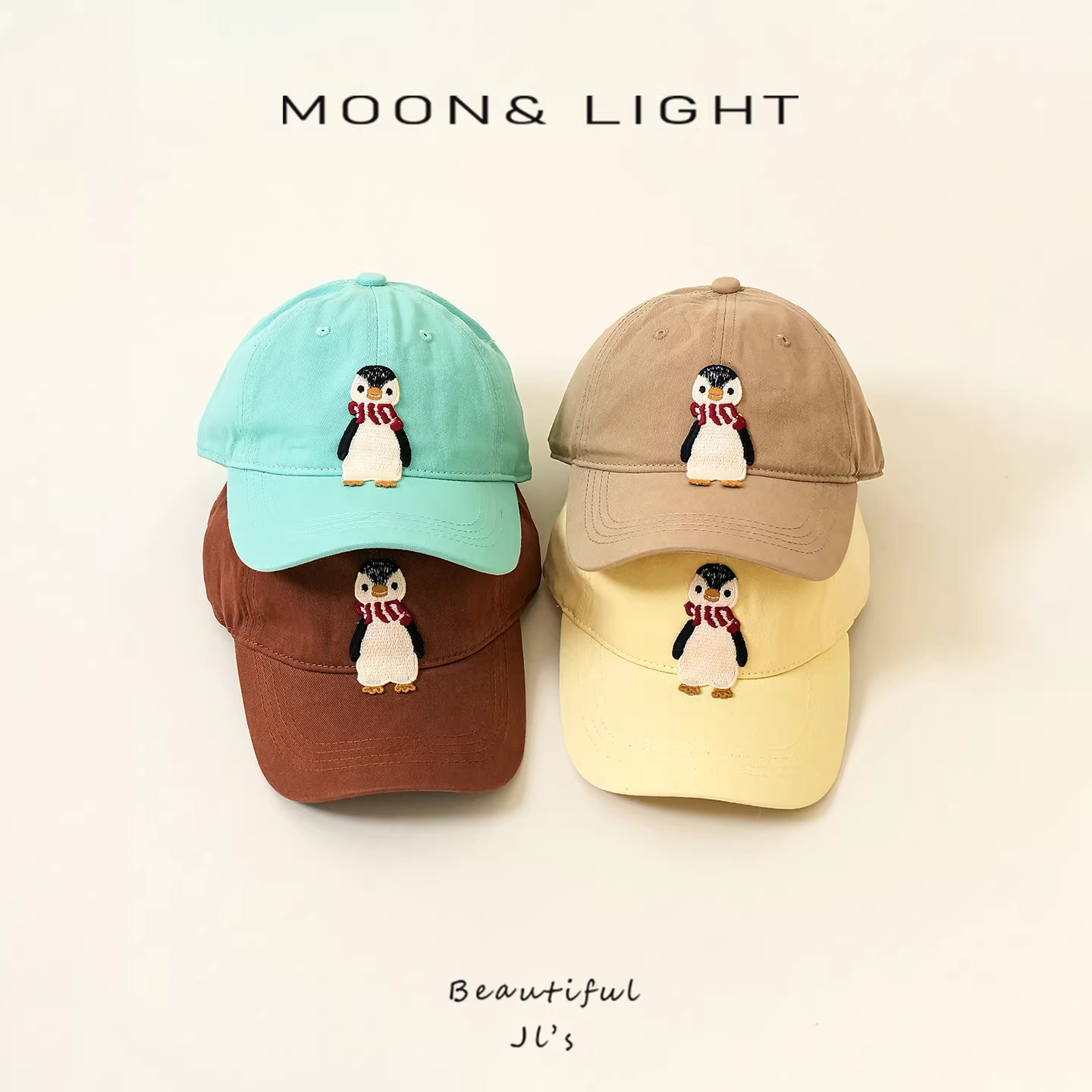 儿童棒球帽春秋季百搭休闲宝宝小企鹅男女童帽子防晒鸭舌帽韩版