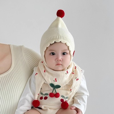 婴儿围巾秋冬款保暖防风三角巾