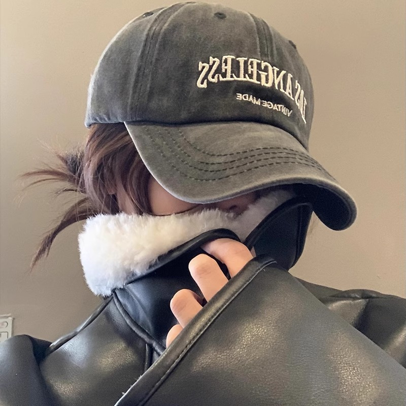 美式棒球帽宽帽檐水洗牛仔帽子女