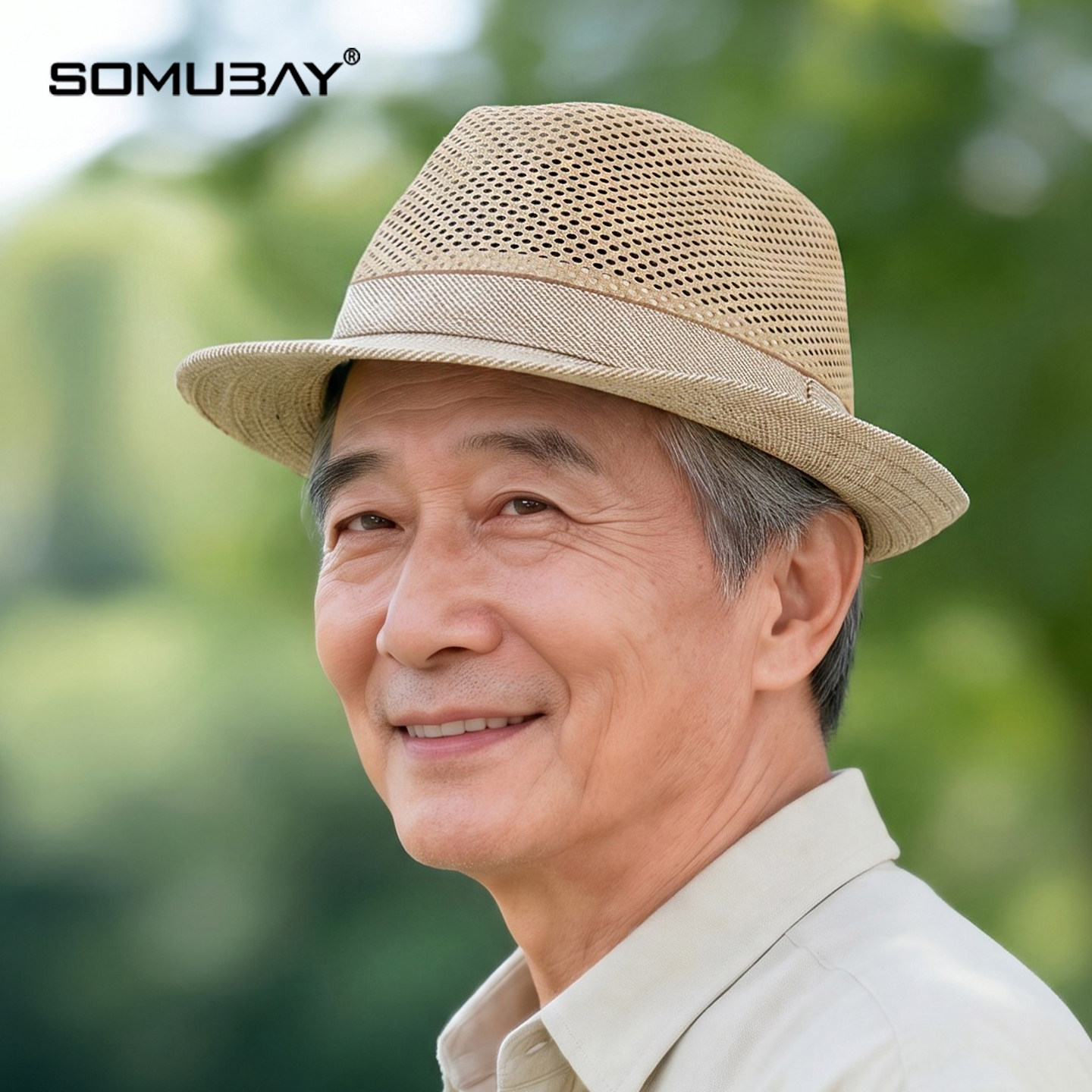 2026帽子男夏季草帽中老年夏天遮阳透气防晒礼帽男士爷爷凉帽减龄