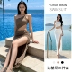 纯欲风小胸聚拢比基尼三件套性感斜肩长裙泳装 小仙女泳衣女款 爆款