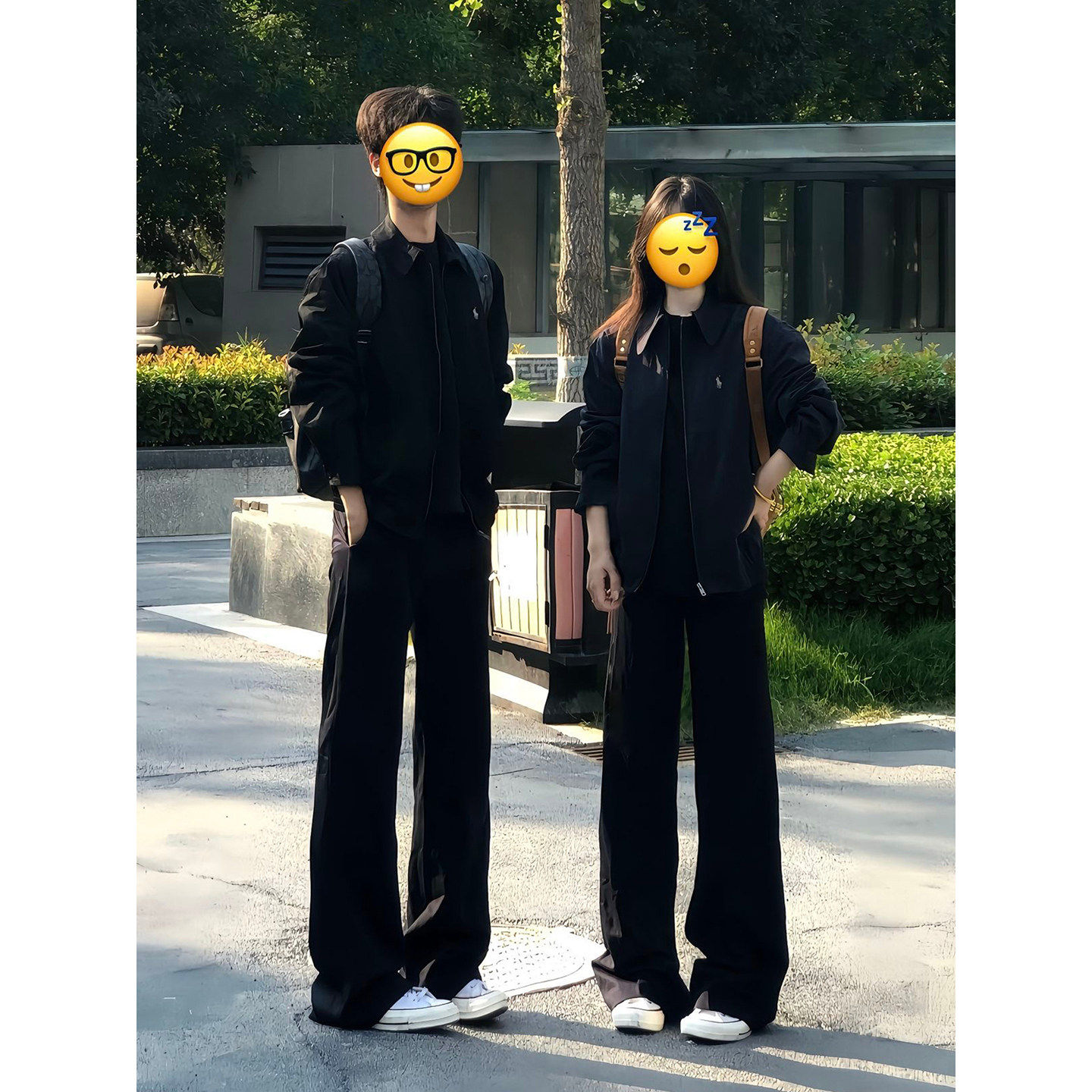 cleanfit黑色西装裤男女春秋高街痞帅微喇直筒裤重磅垂感美式弯刀