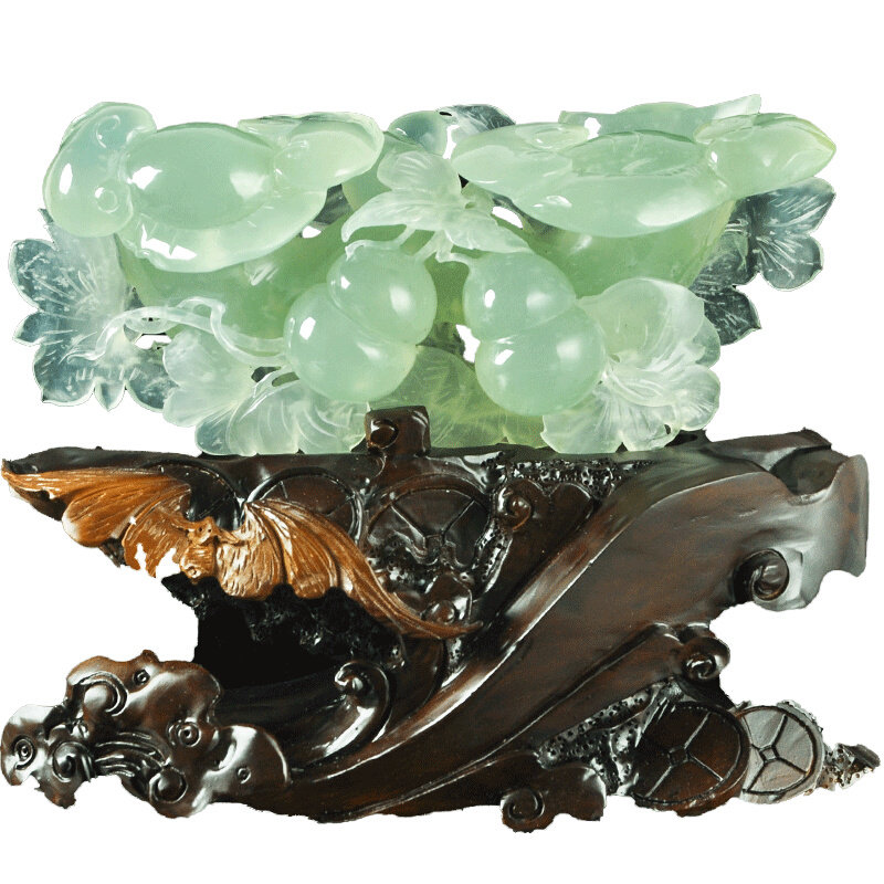 辽宁岫玉摆件精品u玉如意客厅办公室家居天然玉石玉器玉雕摆件礼