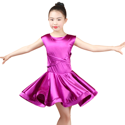 新款儿童女童拉丁舞服女孩专y业比赛表演演出规定练功舞蹈裙春夏