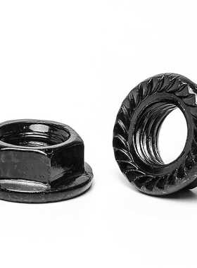 碳钢黑色法兰螺母套装法兰螺帽盒装法兰母法兰帽混装192PCS