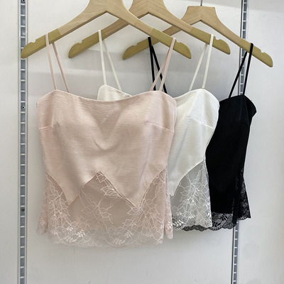 蕾丝吊带背心女露背打底外穿抹胸