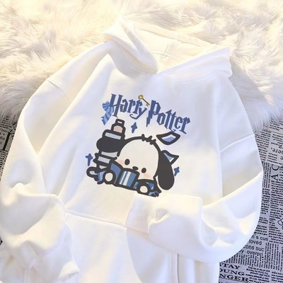 2024秋冬新款学院风帕恰狗连帽卫衣男女童加绒加厚小众长袖外套