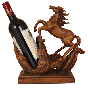 创意葡萄红酒架生肖马酒柜装饰品摆件家用客厅酒瓶置物架新房软装