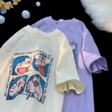 M313*P25学院风上衣哆啦A梦纯棉印花T男女款情侣短袖，男装T恤，星座617A-1（原B318A）