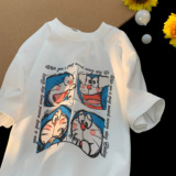 M313*P25学院风上衣哆啦A梦纯棉印花T男女款情侣短袖，男装T恤，星座617A-1（原B318A）