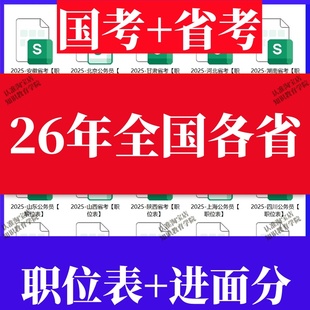 2026公务员报名参考考试岗位表国考省考职位表选岗进面分数线2025