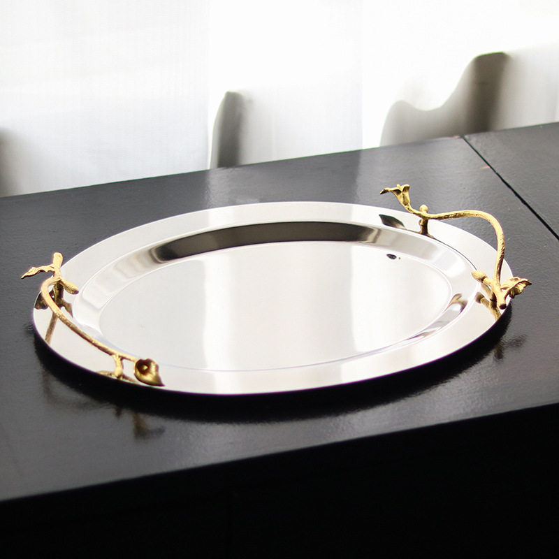 轻奢艺术树枝提手果盘摆件售楼处展厅酒店餐厅零食干果软碟装饰品,金属材料及制品,其他金属制品,淘宝优惠券,粉丝福利购,淘宝优惠卷