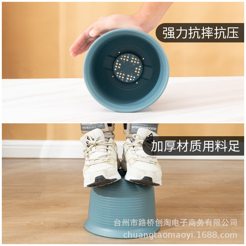 花绿萝厂家直销小花盆树脂加厚塑料个性大号特大盆景托盘带托盘
