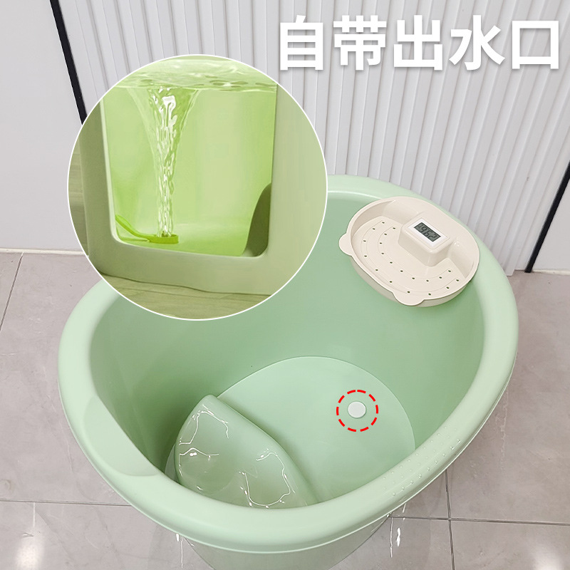 儿童塑料浴桶宝宝浴盆洗澡桶可坐儿童婴儿沐浴桶大号洗澡盆泡澡