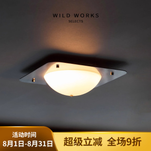 野作中古包豪斯方栖客厅吸顶灯现代简约餐厅吸顶灯走廊书房灯具