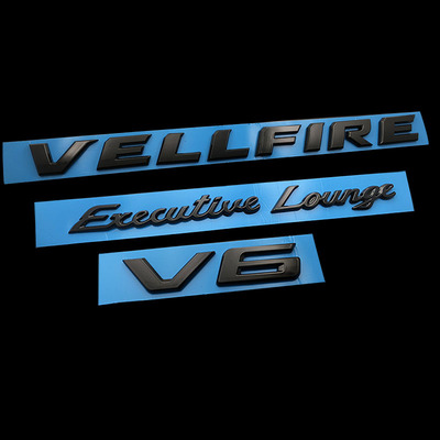 适用于埃尔法威尔法ALPHARD VELLFIRE后车标尊贵英文标V6尾标标志