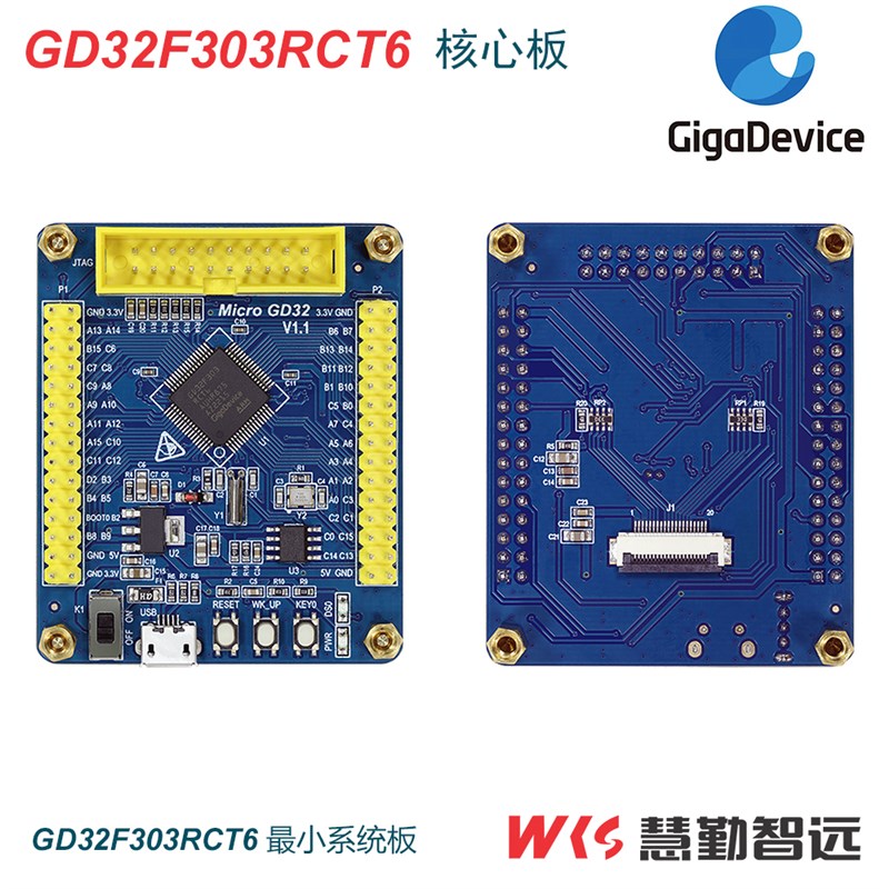 GD32F303RCT6开发板 GD32学习板核心板评估板含例程主芯片