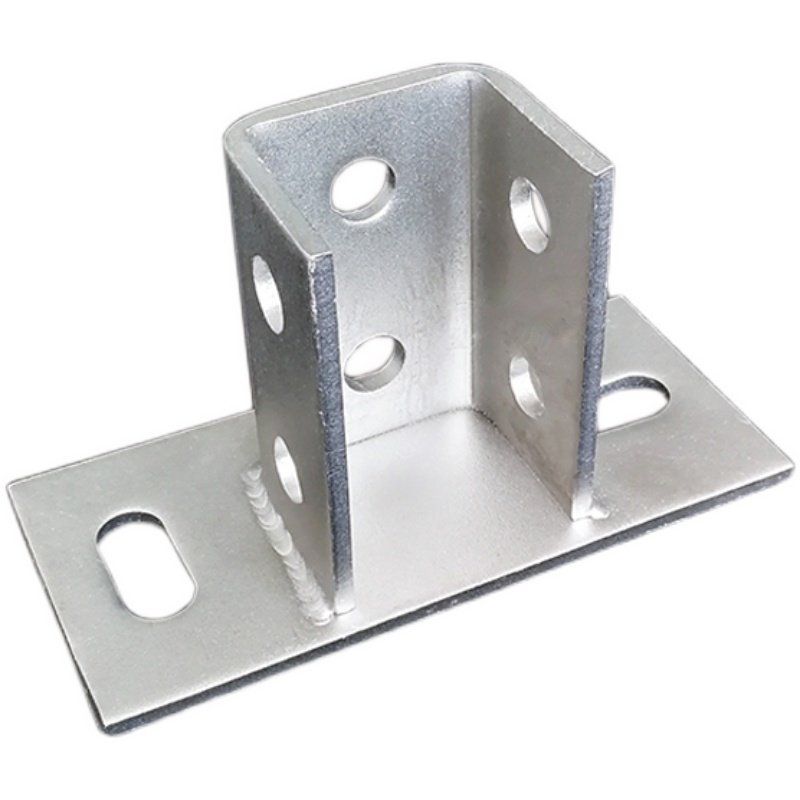 热镀锌C型钢U槽钢抗震光伏支架底座立柱开口免焊接不锈钢牛腿4121