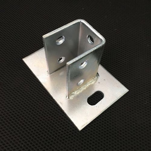 太阳能光伏支架底座C型钢底座配件加厚热镀锌立柱无底免焊接牛腿