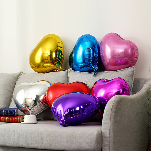节日庆典装饰铝膜气球心形铝箔