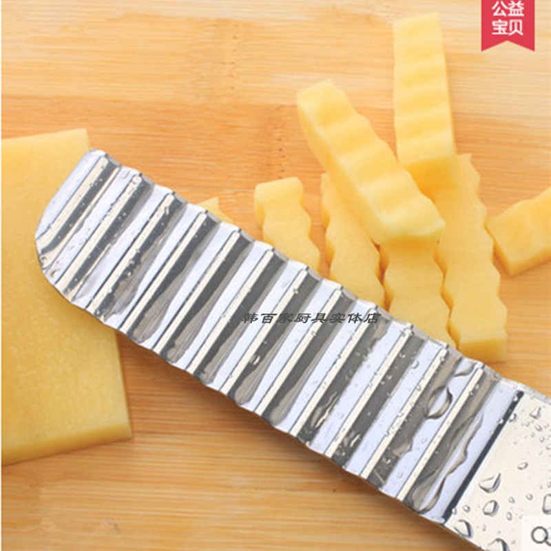 切皮冻刀花纹韩国进口不锈钢多功能狼牙薯片日式豆腐土豆波浪刀