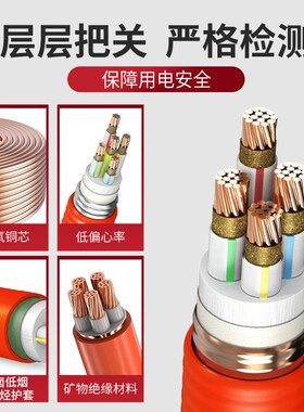 BBTRZ矿物质绝缘柔性电缆线BTLY/YTTW/BTTRZ国标防火3 4 5芯NG-A
