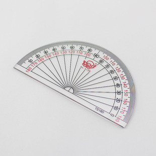 10cm小天使半圆量角器180度有机透明材料几何画图尺子半圆尺测量