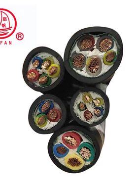 起帆电缆 YJVR 2芯3芯*2.5/4/6 平方 国标三芯软铜电缆11米起售