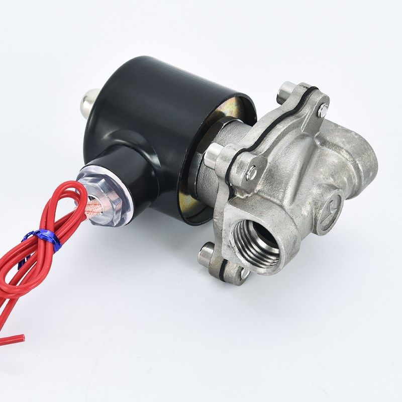 耐腐蚀高温常闭电磁阀水阀2W不锈钢开关气阀220V24V4分6分DN25/50