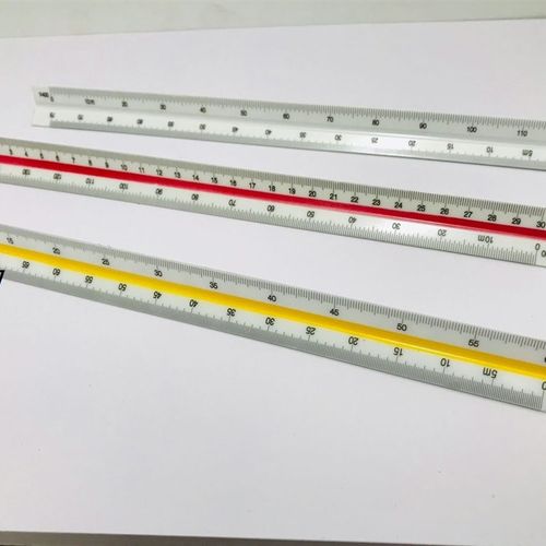 三棱比例尺30cm三棱尺三角大小比例制图模板尺大比例