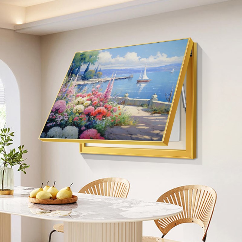 丰收麦田电表箱装饰画餐厅配电箱遮挡画免打孔电源盒子总开关挂画