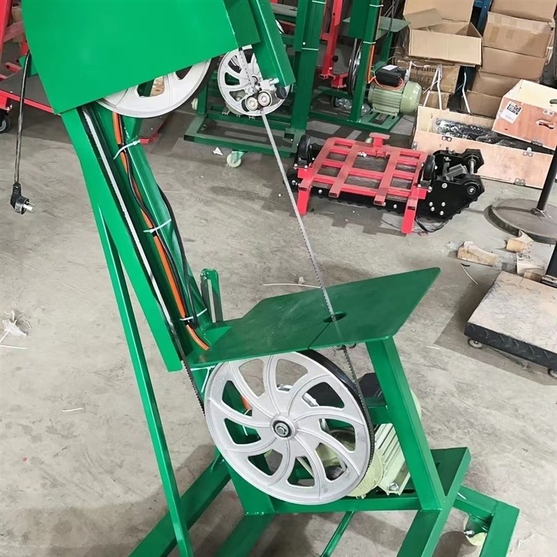 新款开板锯家用改板泡沫切割方木圆木分条推台锯电动立式带锯机器