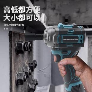 2钢炮机修电动气动扳手小型锂电冲击起子手 无刷大扭力电动起子1