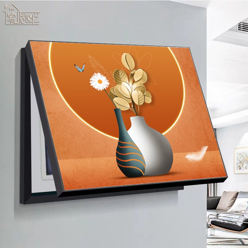 电表箱装饰画配电箱遮挡电闸网络盒子挂画现代简约客厅总开关壁画