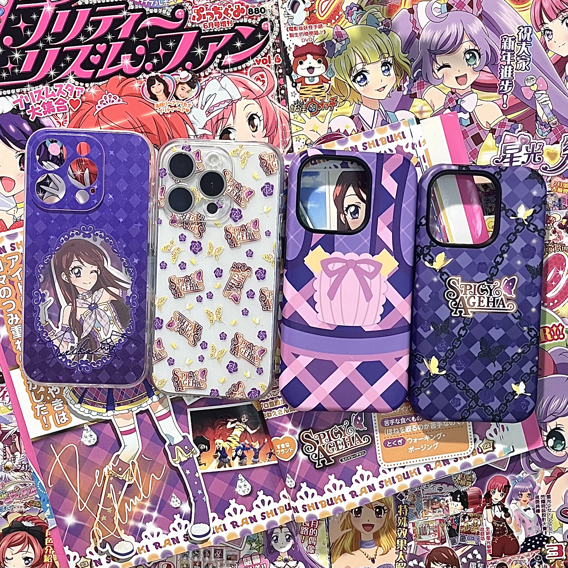 偶像活动spicy ageha同人二创手机壳紫吹兰【定制型号发货不退】