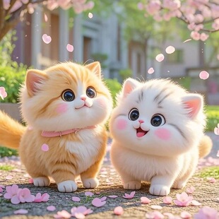 可爱小猫咪墙贴画卧室儿童房遮丑贴行李箱玄光装饰贴